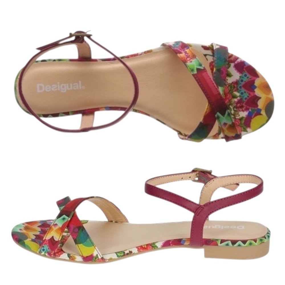 Desigual Floral Raura Sandals Ladies size 41 US 10.5